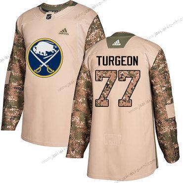 Adidas Miesten Buffalo Sabres #77 Pierre Turgeon Maastokuvio Aito 2017 Veterans Day Ommeltu NHL Paita