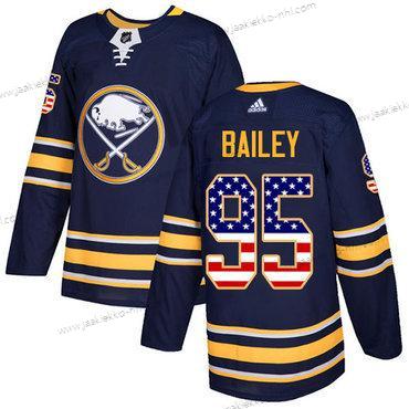 Adidas Miesten Buffalo Sabres #95 Justin Bailey Laivastonsininen Sininen Kotiottelupaita Aito USA Flag Ommeltu NHL Paita