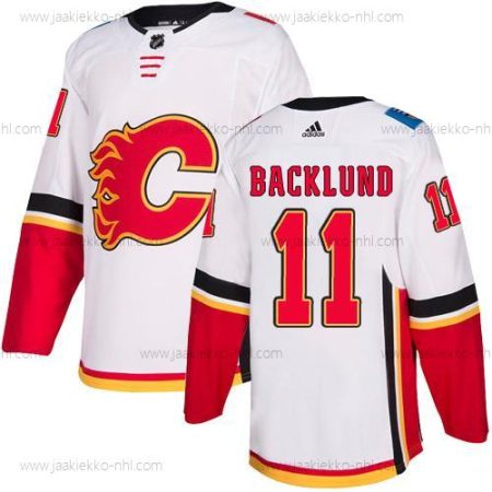 Adidas Miesten Calgary Flames #11 Mikael Backlund Valkoinen Kolmas paita Aito NHL Paita