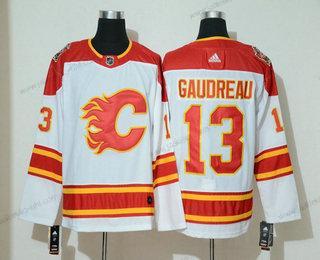 Adidas Miesten Calgary Flames #13 Johnny Gaudreau Valkoinen 2019 Heritage Klassinen Ommeltu NHL Paita