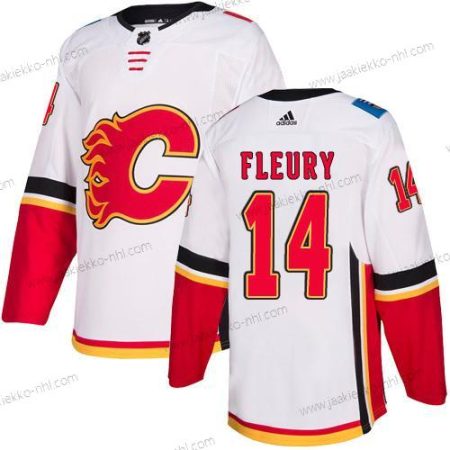 Adidas Miesten Calgary Flames #14 Theoren Fleury Valkoinen Kolmas paita Aito NHL Paita