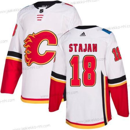 Adidas Miesten Calgary Flames #18 Matt Stajan Valkoinen Kolmas paita Aito NHL Paita