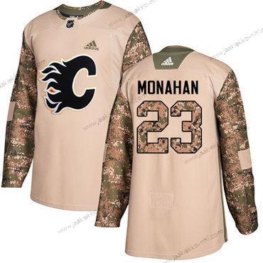 Adidas Miesten Calgary Flames #23 Sean Monahan Maastokuvio Aito 2017 Veterans Day Ommeltu NHL Paita