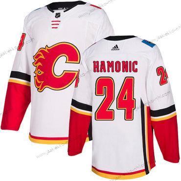 Adidas Miesten Calgary Flames #24 Travis Hamonic Valkoinen Kolmas paita Aito NHL Paita