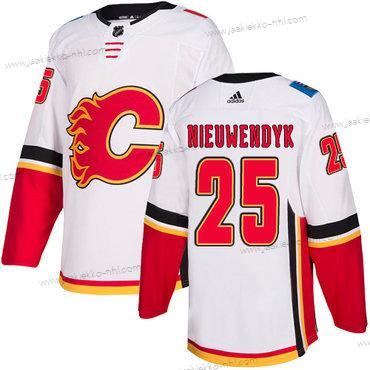 Adidas Miesten Calgary Flames #25 Joe Nieuwendyk Valkoinen Kolmas paita Aito NHL Paita