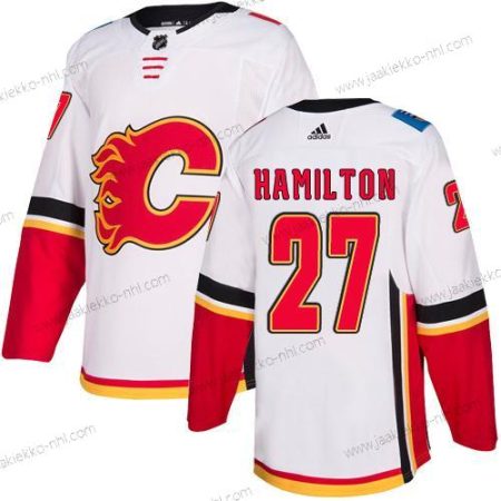 Adidas Miesten Calgary Flames #27 Dougie Hamilto Valkoinen Kolmas paita Aito NHL Paita