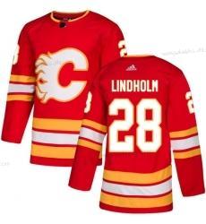 Adidas Miesten Calgary Flames #28 Elias Lindholm Punainen Vaihtopaita Aito Ommeltu NHL Paita