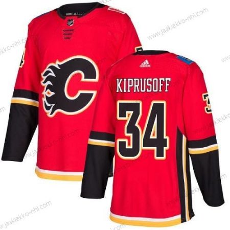 Adidas Miesten Calgary Flames #34 Miikka Kiprusoff Punainen Kotiottelupaita Aito Ommeltu NHL Paita