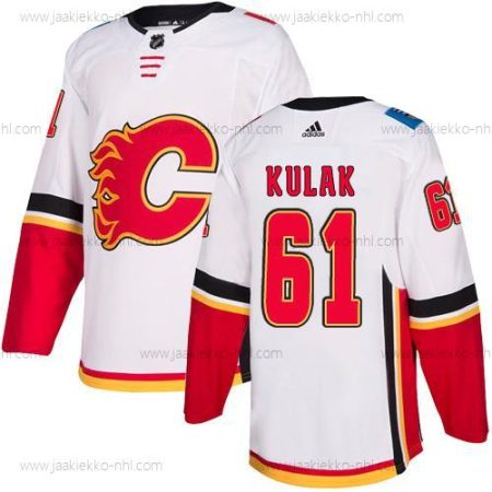 Adidas Miesten Calgary Flames #61 Brett Kulak Valkoinen Kolmas paita Aito NHL Paita