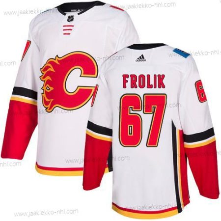 Adidas Miesten Calgary Flames #67 Michael Frolik Valkoinen Kolmas paita Aito NHL Paita