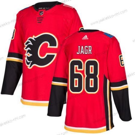 Adidas Miesten Calgary Flames #68 Jaromir Jagr Punainen Kotiottelupaita Aito Ommeltu NHL Paita