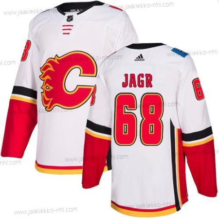 Adidas Miesten Calgary Flames #68 Jaromir Jagr Valkoinen Kolmas paita Aito NHL Paita