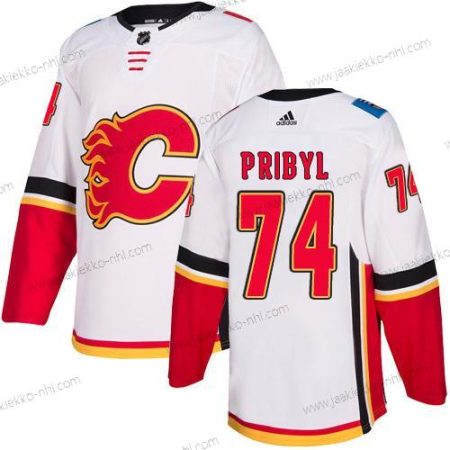 Adidas Miesten Calgary Flames #74 Daniel Pribyl Valkoinen Kolmas paita Aito NHL Paita