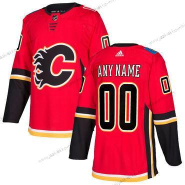 Adidas Miesten Calgary Flames Mukautettu Punainen Kotiottelupaita 2017-2018 Jääkiekko Ommeltu NHL Paita