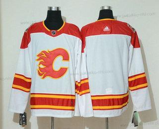 Adidas Miesten Calgary Flames Tyhjä Valkoinen 2019 Heritage Klassinen Ommeltu NHL Paita