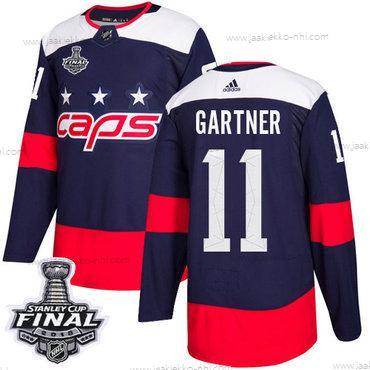 Adidas Miesten Capitals #11 Mike Gartner Laivastonsininen Aito 2018 Stadium Series Stanley Cup Final Ommeltu NHL Paita