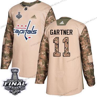 Adidas Miesten Capitals #11 Mike Gartner Maastokuvio Aito 2017 Veterans Day 2018 Stanley Cup Final Ommeltu NHL Paita