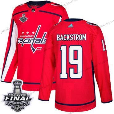 Adidas Miesten Capitals #19 Nicklas Backstrom Punainen Kotiottelupaita Aito 2018 Stanley Cup Final Ommeltu NHL Paita