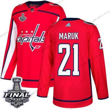 Adidas Miesten Capitals #21 Dennis Maruk Punainen Kotiottelupaita Aito 2018 Stanley Cup Final Ommeltu NHL Paita