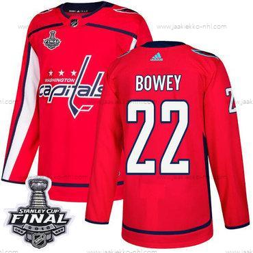 Adidas Miesten Capitals #22 Madison Bowey Punainen Kotiottelupaita Aito 2018 Stanley Cup Final Ommeltu NHL Paita