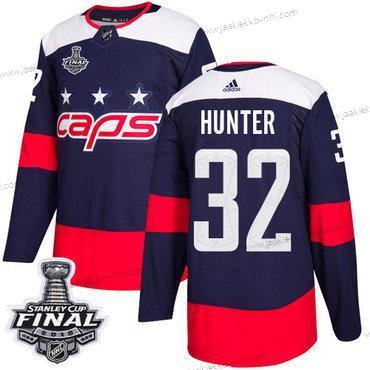 Adidas Miesten Capitals #32 Dale Hunter Laivastonsininen Aito 2018 Stadium Series Stanley Cup Final Ommeltu NHL Paita