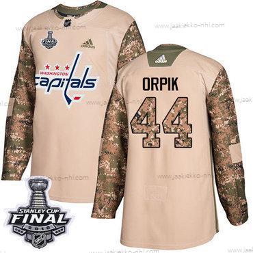 Adidas Miesten Capitals #44 Brooks Orpik Maastokuvio Aito 2017 Veterans Day 2018 Stanley Cup Final Ommeltu NHL Paita