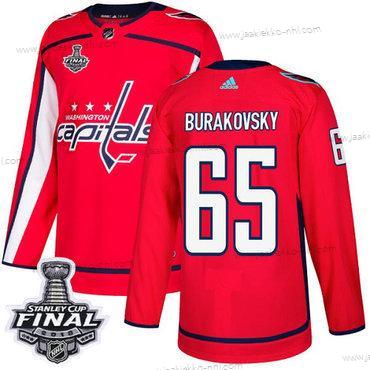 Adidas Miesten Capitals #65 Andre Burakovsky Punainen Kotiottelupaita Aito 2018 Stanley Cup Final Ommeltu NHL Paita