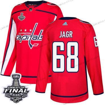 Adidas Miesten Capitals #68 Jaromir Jagr Punainen Kotiottelupaita Aito 2018 Stanley Cup Final Ommeltu NHL Paita