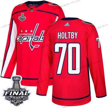 Adidas Miesten Capitals #70 Braden Holtby Punainen Kotiottelupaita Aito 2018 Stanley Cup Final Ommeltu NHL Paita