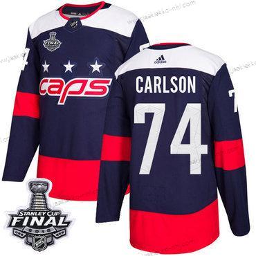 Adidas Miesten Capitals #74 John Carlson Laivastonsininen Aito 2018 Stadium Series Stanley Cup Final Ommeltu NHL Paita