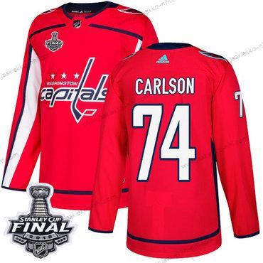 Adidas Miesten Capitals #74 John Carlson Punainen Kotiottelupaita Aito 2018 Stanley Cup Final Ommeltu NHL Paita