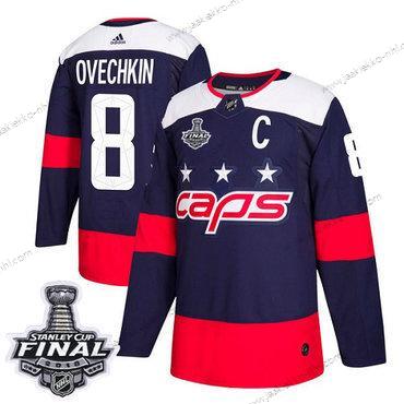 Adidas Miesten Capitals #8 Alex Ovechkin Laivastonsininen Aito 2018 Stadium Series Stanley Cup Final Ommeltu NHL Paita