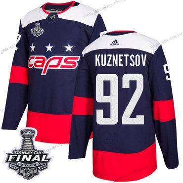 Adidas Miesten Capitals #92 Evgeny Kuznetsov Laivastonsininen Aito 2018 Stadium Series Stanley Cup Final Ommeltu NHL Paita