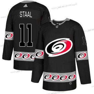 Adidas Miesten Carolina Hurricanes #11 Jordan Staal Musta Maajoukkue Logos Paita