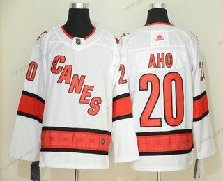 Adidas Miesten Carolina Hurricanes #20 Sebastian Aho Valkoinen New 2019 Ommeltu NHL Paita