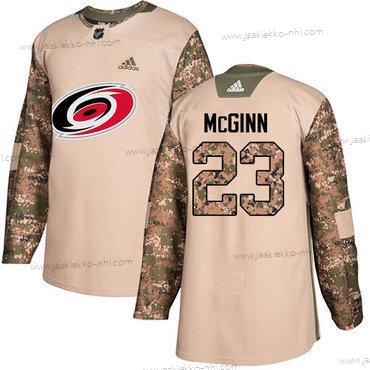 Adidas Miesten Carolina Hurricanes #23 Brock Mcginn Maastokuvio Aito 2017 Veterans Day Ommeltu NHL Paita