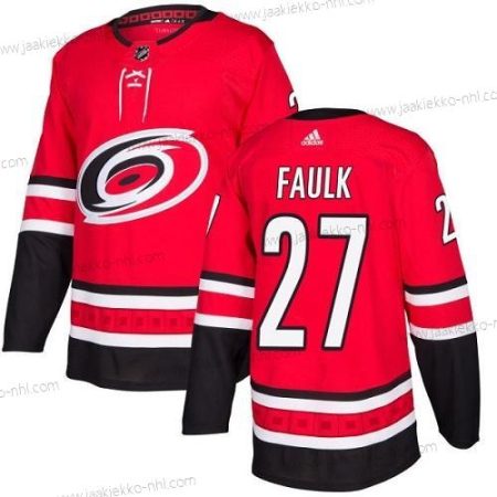 Adidas Miesten Carolina Hurricanes #27 Justin Faulk Punainen Kotiottelupaita Aito Ommeltu NHL Paita