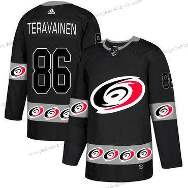 Adidas Miesten Carolina Hurricanes #86 Teuvo Teravainen Musta Maajoukkue Logos Paita