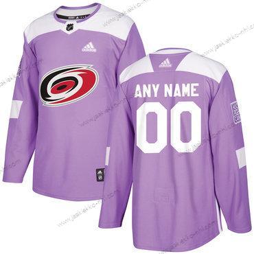 Adidas Miesten Carolina Hurricanes Mukautettu Violetti Pinkki Jääkiekko Taistelee syöpää vastaan Harjoitus Paita