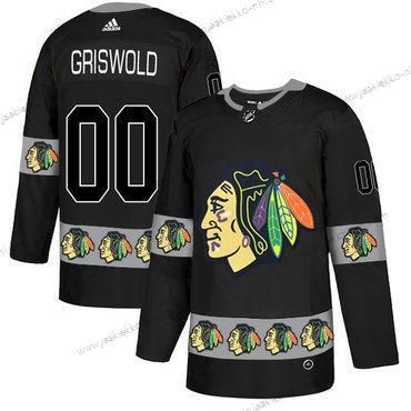 Adidas Miesten Chicago Blackhawks #00 Calrk Griswold Musta Maajoukkue Logos Paita