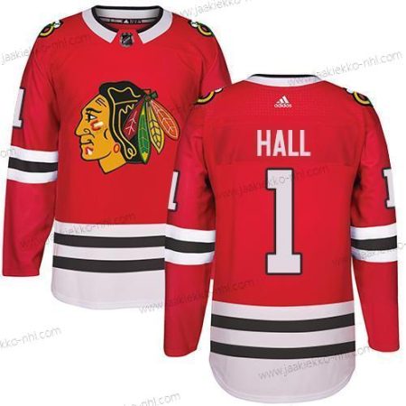 Adidas Miesten Chicago Blackhawks #1 Glenn Hall Punainen Kotiottelupaita Aito Ommeltu NHL Paita