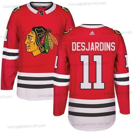 Adidas Miesten Chicago Blackhawks #11 Andrew Desjardins Punainen Kotiottelupaita Aito Ommeltu NHL Paita