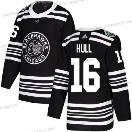 Adidas Miesten Chicago Blackhawks #16 Bobby Hull Musta Aito 2019 Talvi Klassinen Ommeltu NHL Paita