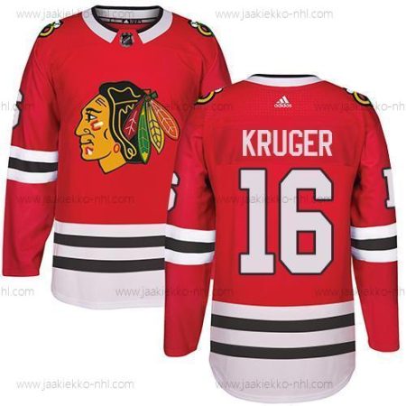 Adidas Miesten Chicago Blackhawks #16 Marcus Kruger Punainen Kotiottelupaita Aito Ommeltu NHL Paita