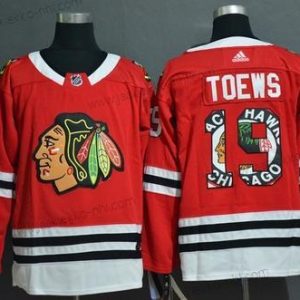 Adidas Miesten Chicago Blackhawks #19 Jonathan Toews New Punainen Ommeltu NHL Paita