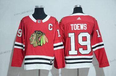 Adidas Miesten Chicago Blackhawks #19 Jonathan Toews Punainen Kotiottelupaita Aito Ommeltu NHL Paita