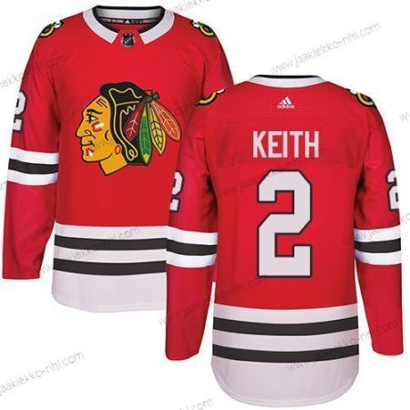 Adidas Miesten Chicago Blackhawks #2 Duncan Keith Punainen Kotiottelupaita Aito Ommeltu NHL Paita