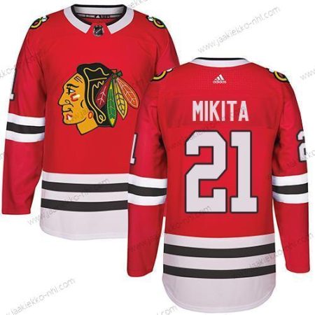 Adidas Miesten Chicago Blackhawks #21 Stan Mikita Punainen Kotiottelupaita Aito Ommeltu NHL Paita