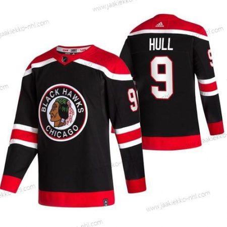 Adidas Miesten Chicago Blackhawks #9 Bobby Hull Musta 2020-21 Käänteinen Retro Vaihtopaita NHL Paita