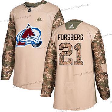 Adidas Miesten Colorado Avalanche #21 Peter Forsberg Maastokuvio Aito 2017 Veterans Day Ommeltu NHL Paita